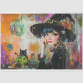  heks en drankflessen Halloween Decoupage Tissuepapier (Voorkant)