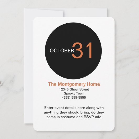 heks en geest Halloween Party Kaart (Achterkant)