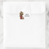 heks en kat ronde sticker (Tas)