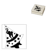 heks - en kattenstempel rubberstempel (Gestempeld)