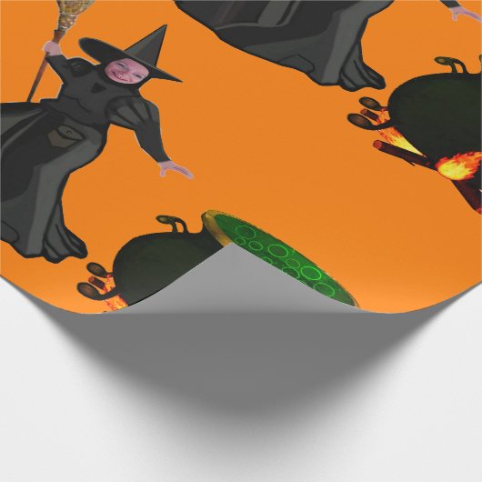 Heks en ketel inpakpapier (Hoek)