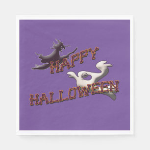 Heks en spook spooky Fijne Halloween servetten