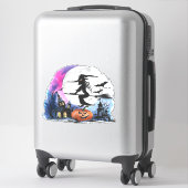 Heks en spookhuizen sticker (Koffer)