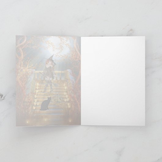 Heks en spreuk boek kaart (Binnen)