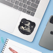 Heks en spreuken: een unieke Sticker (Laptop met iPhone)