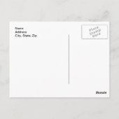 Heks en uil op het  Briefkaart (Achterkant)