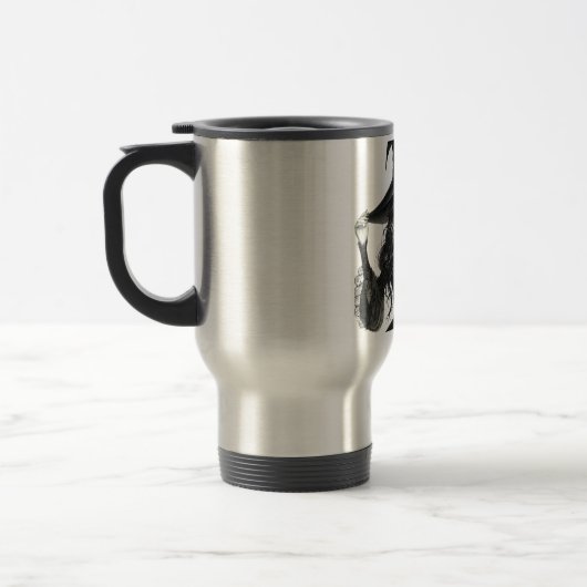 Heks en Vleermuizen Art Coffee Mok (Links)