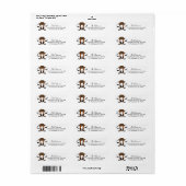 Heks en vleermuizen grillige Halloween Etiket (Full Sheet)