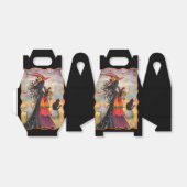 Heks en Zwarte Kat Halloween Party Favor Box Bedankdoosjes (Uitgevouwen)