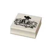 Heks en Zwarte Kat Halloween Rubber Stamp Rubberstempel (Stempel)