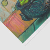  heks en zwarte kat ketel decoupage tissuepapier (Detail)