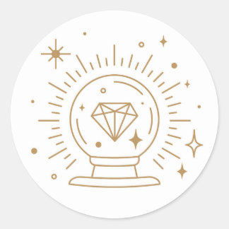 heks esoterische alchemie ronde sticker