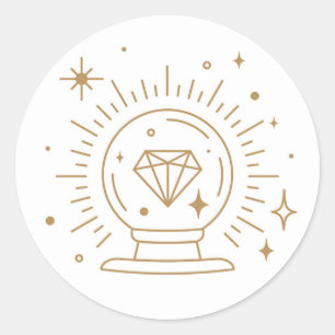 heks-esoterische alchemie ronde sticker