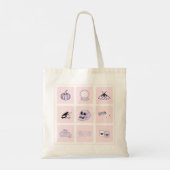 Heks Esthetisch Roze en Paarse Tote Bag (Achterkant)