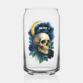 Heks Esthetische Gotische Bloemen Halloween Creepy Blikvorm Glas (Voorkant)