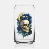 Heks Esthetische Gotische Bloemen Halloween Creepy Blikvorm Glas (Achterkant)