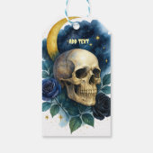 Heks Esthetische Gotische Bloemen Halloween Creepy Cadeaulabel (Achterkant)