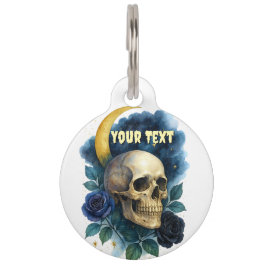 Heks Esthetische Gotische Bloemen Halloween Creepy Huisdierpenning