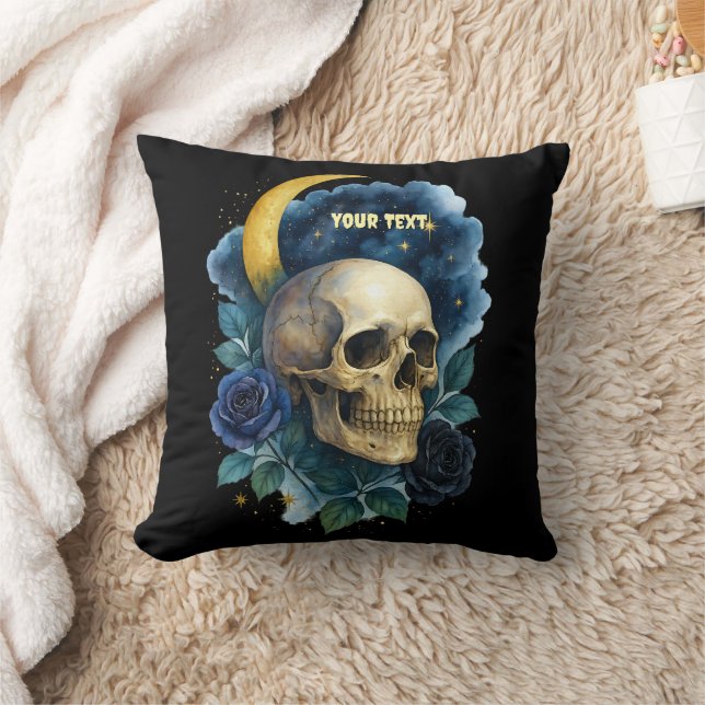 Heks Esthetische Gotische Bloemen Halloween Creepy Kussen (Deken)