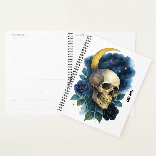 Heks Esthetische Gotische Bloemen Halloween Creepy Planner (Display)