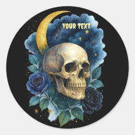 Heks Esthetische Gotische Bloemen Halloween Creepy Ronde Sticker