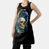 Heks Esthetische Gotische Bloemen Halloween Creepy Schort (Insitu)