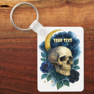 Heks Esthetische Gotische Bloemen Halloween Creepy Sleutelhanger