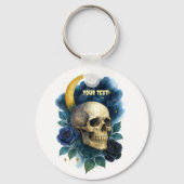 Heks Esthetische Gotische Bloemen Halloween Creepy Sleutelhanger (Voorkant)