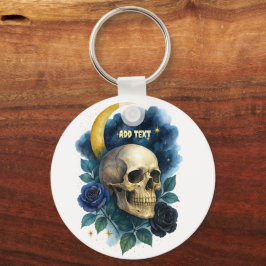 Heks Esthetische Gotische Bloemen Halloween Creepy Sleutelhanger