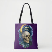 Heks Esthetische Gotische Bloemen Halloween Creepy Tote Bag (Voorkant)