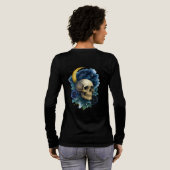 Heks Esthetische Gotische Bloemen Halloween Creepy Tri-Blend Shirt (Achterkant)