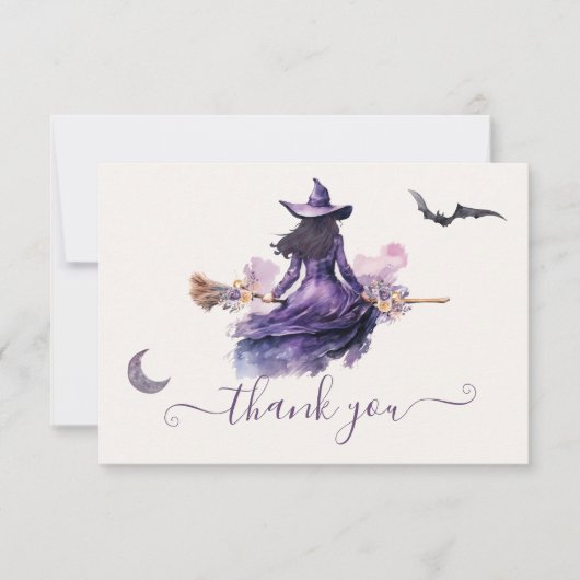 Heks gaat Trouwen Halloween Notitiekaart Kaart (Voorkant)