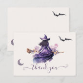 Heks gaat Trouwen Halloween Notitiekaart Kaart (Voorkant / Achterkant)