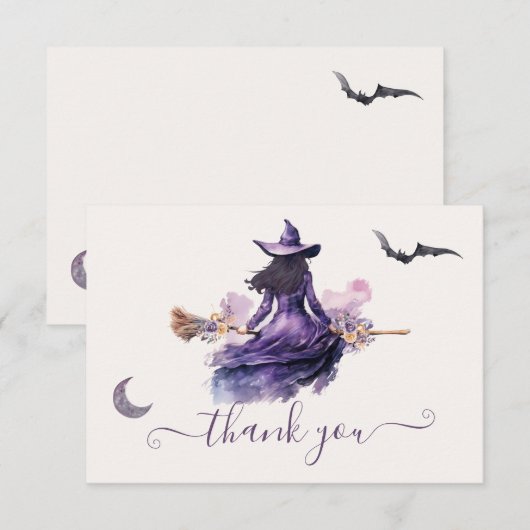 Heks gaat Trouwen Halloween Notitiekaart Kaart (Voorkant / Achterkant)