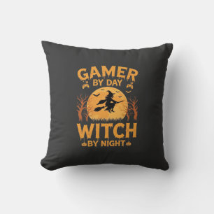 Heks Gamer Halloween Gaming Design Kussen