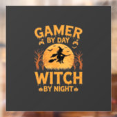 Heks Gamer Halloween Gaming Design Raamsticker (Vel 2)