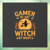 Heks Gamer Halloween Gaming Design Raamsticker (Vel 3)