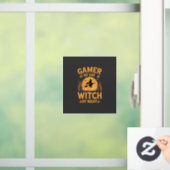 Heks Gamer Halloween Gaming Design Raamsticker (Huis)