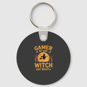 Heks Gamers Halloween Gaming Design Sleutelhanger