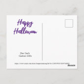 Heks Geest en Pompoenen Briefkaart (Achterkant)