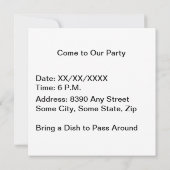 Heks gewoon vliegen door Halloween party uitnodigi Kaart (Achterkant)