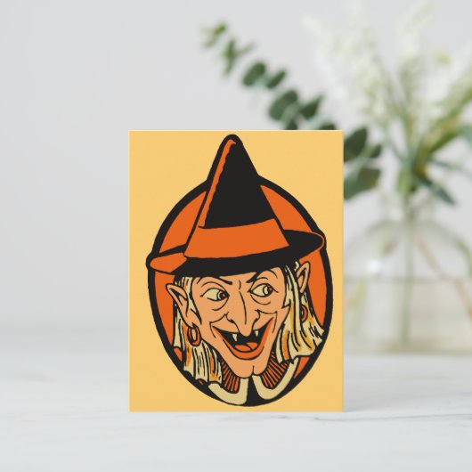 heks gezicht briefkaart (Staand voorkant)