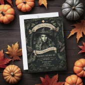  heks gotische Victoriaans Halloween Kaart