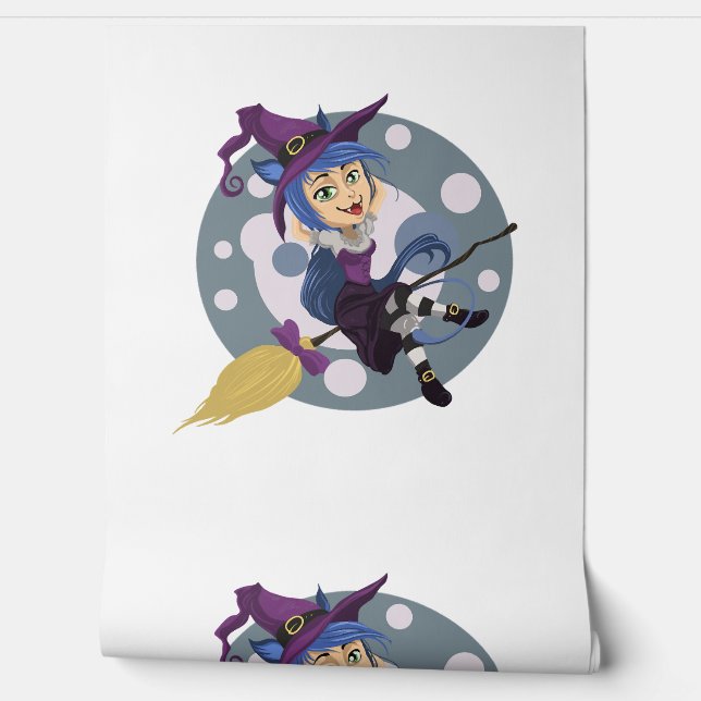 heks halloween behang (Afrollen)