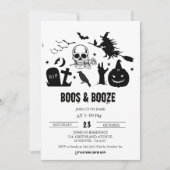  heks Halloween Boss & Booze Party Kaart (Voorkant)