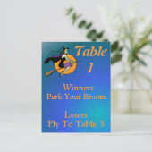 Heks Halloween Bunco Tafel Kaart Nummer 1 (Staand voorkant)