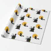 heks halloween cadeaupapier (Uitgerold)