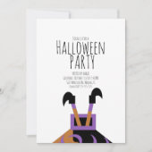 Heks Halloween Cute Verjaardagsfeest Evenement Kaart (Voorkant)