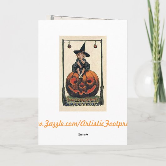 heks Halloween Design Kaart (Achterkant)