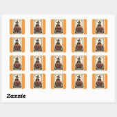 heks Halloween Design Vierkante Sticker (Vel)